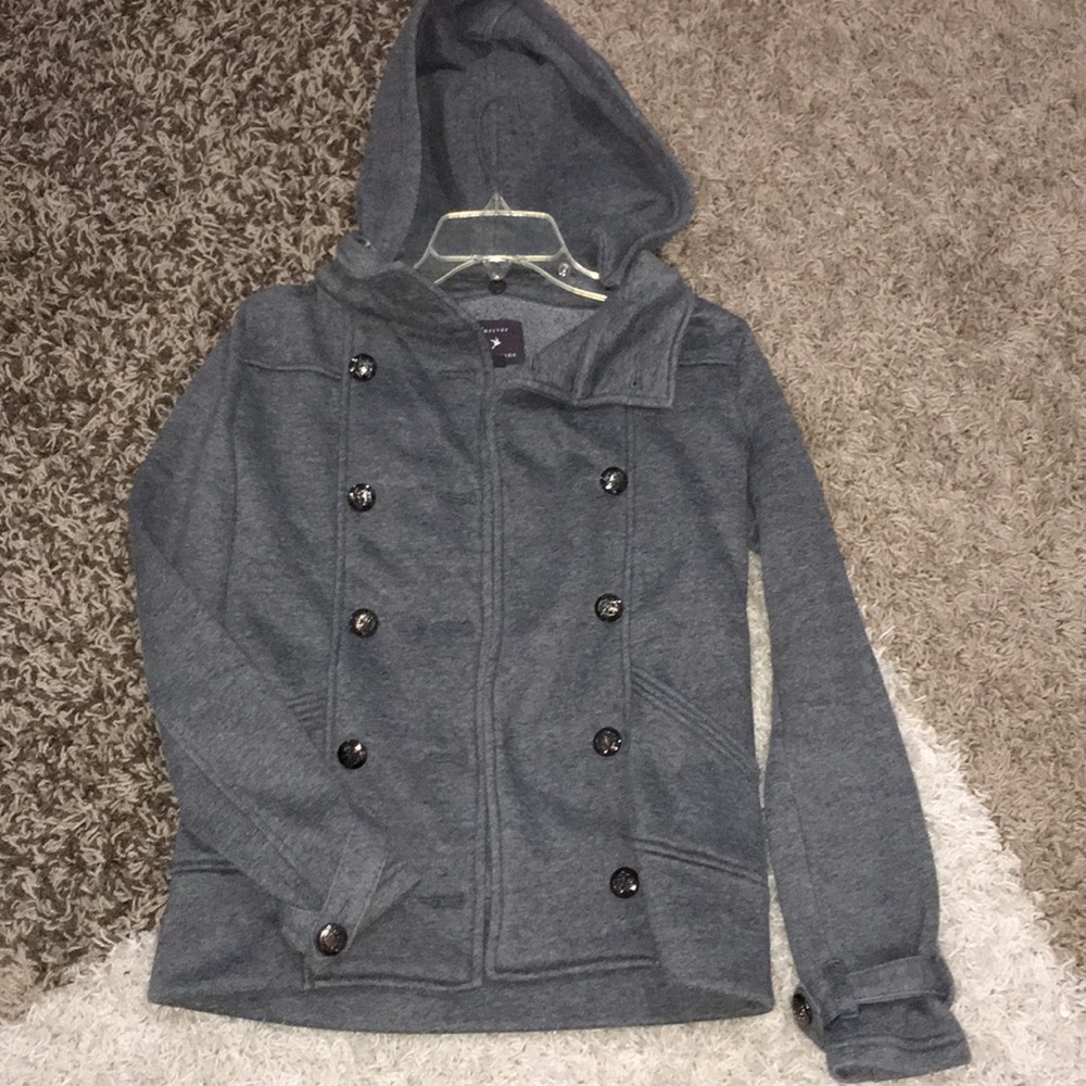 Heather Grey Pea Coat